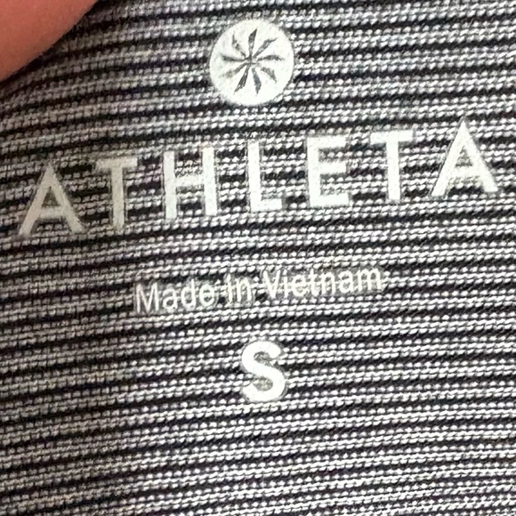 Athleta Black and Gray Striped Tank Top - Picture 3 of 3